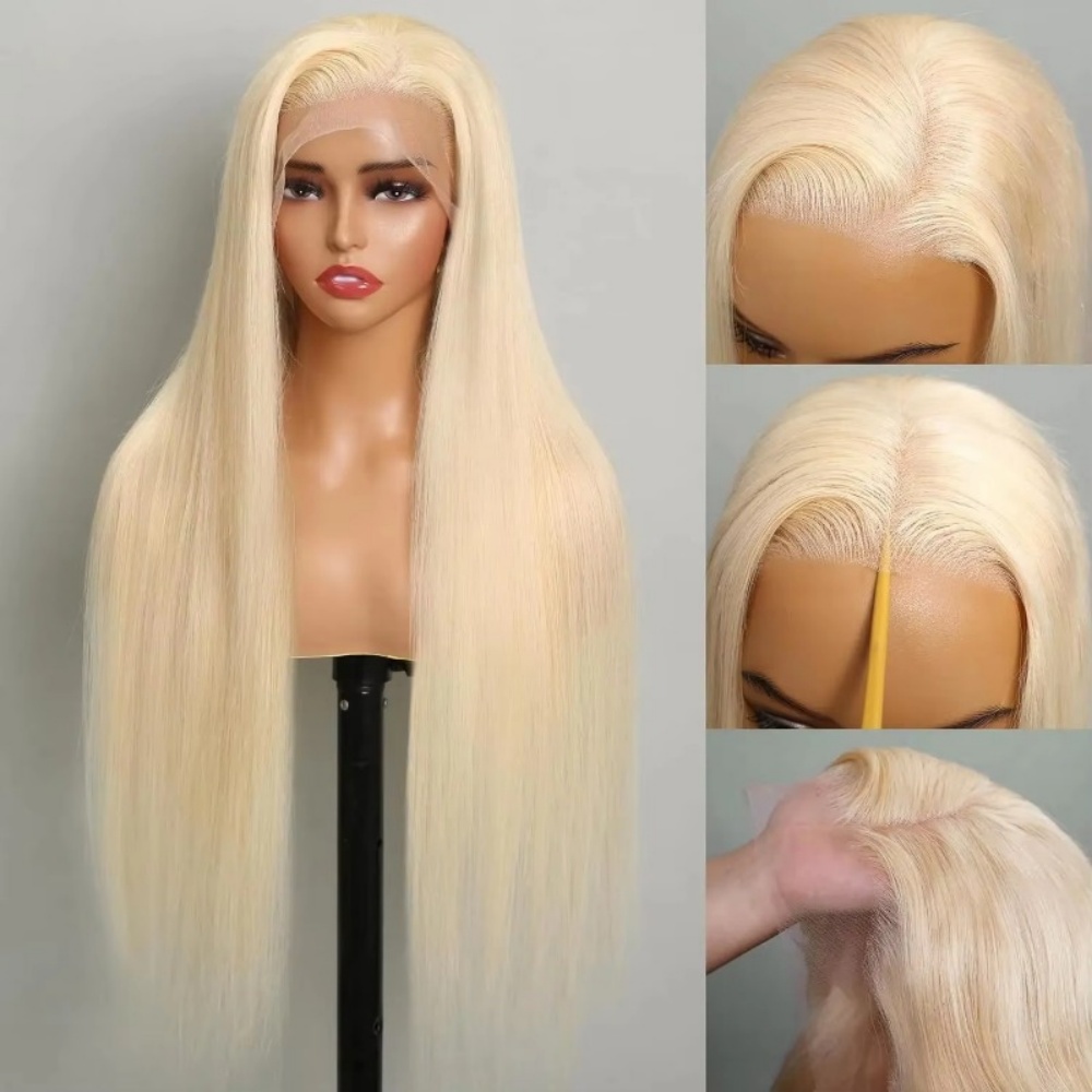 Lace Front Wig - 613 Blonde Human Hair Wig HD