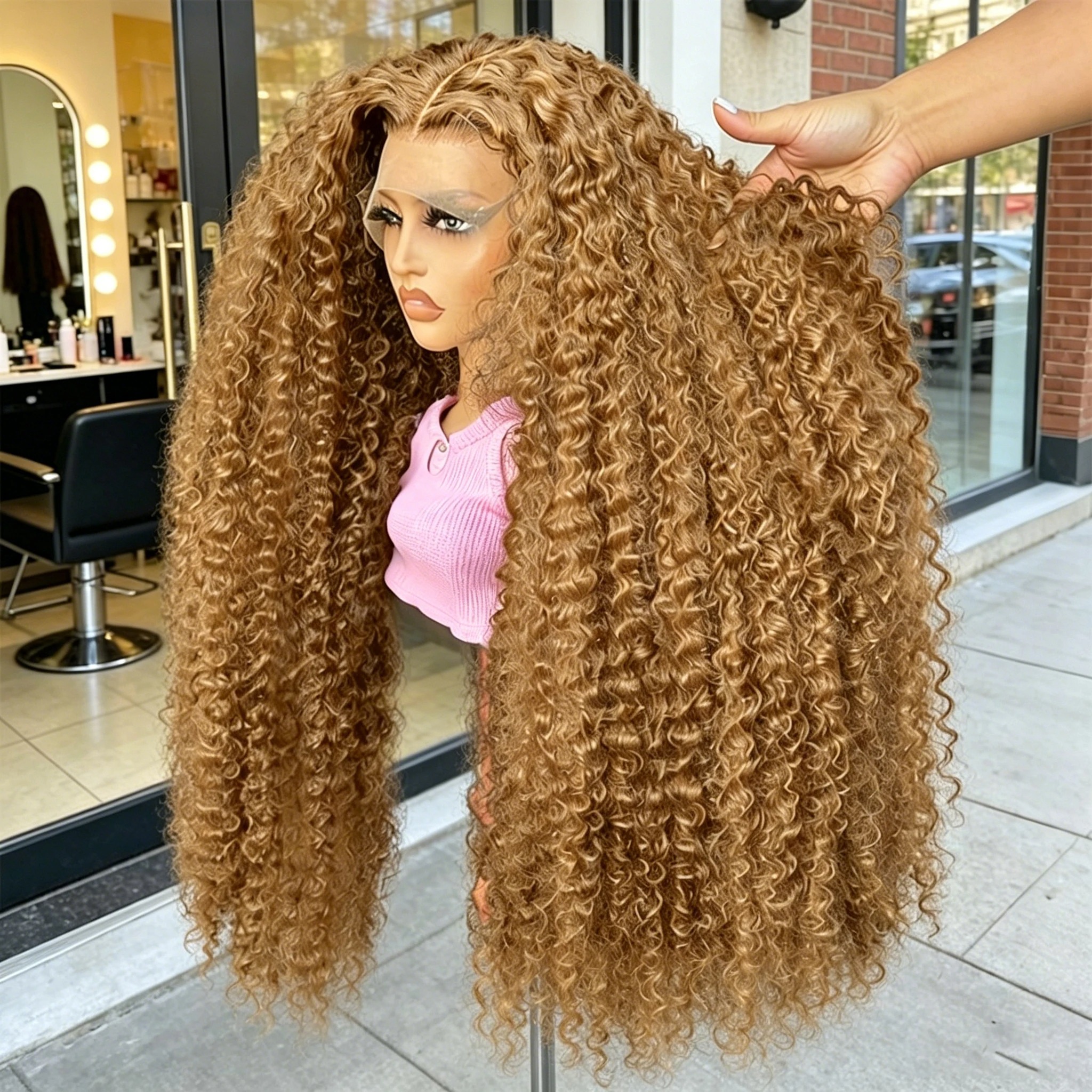 Lace Front Wig - 34 38Inch Honey Blonde Wig Human