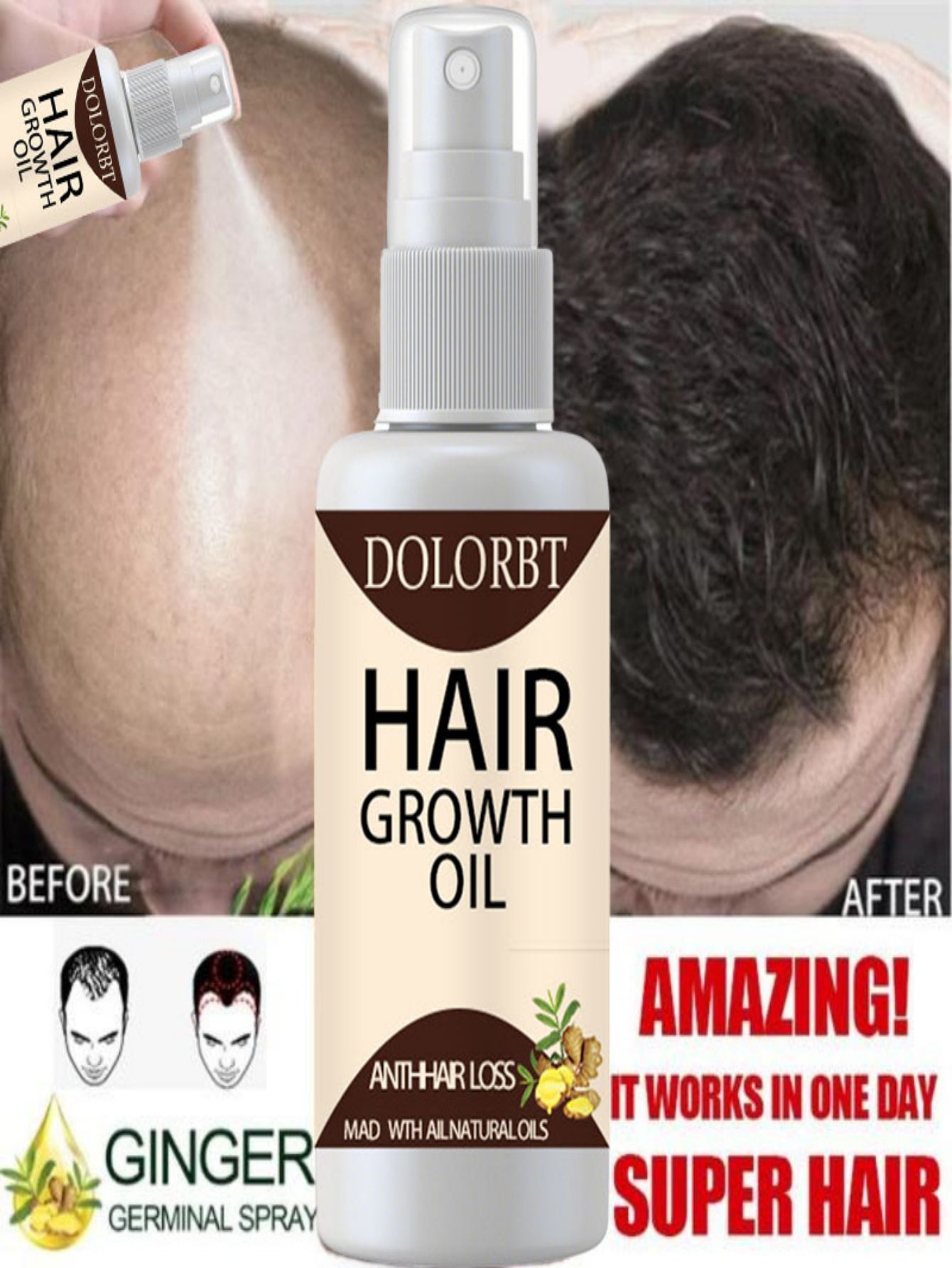 Hair Care Essence Oil Spray - Hair Growth Essence Oil Spray Herbal