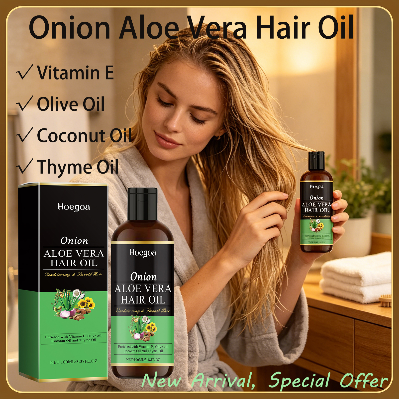 HOEGOA 100mL Onion Aloe Vera H - Hair Care With Aloe Vera reseña y precio