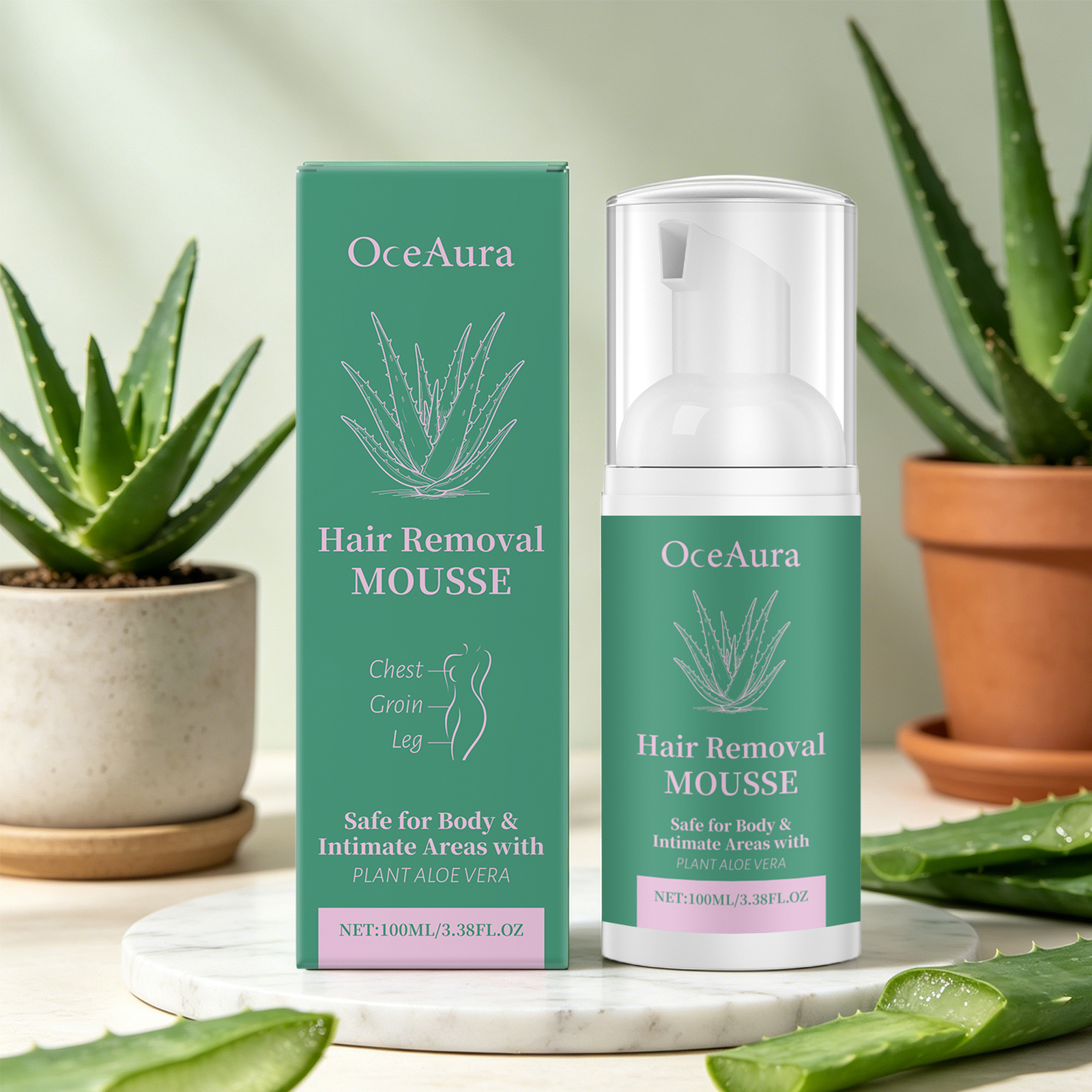 Aloe Vera Hair Removal Mousse  - Hair Care With Aloe Vera reseña y precio