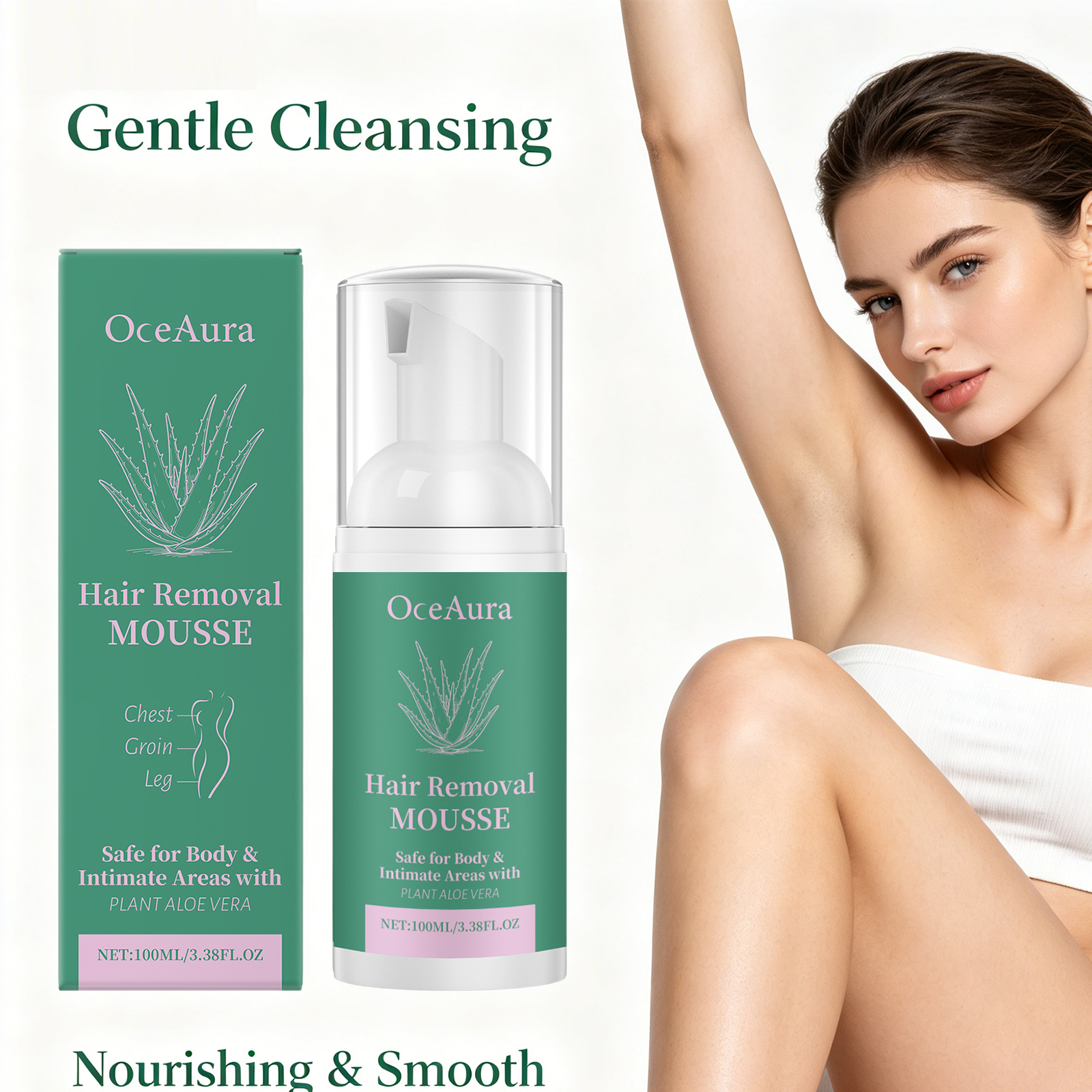Aloe Vera Hair Removal Mousse  - Hair Care With Aloe Vera reseña y precio