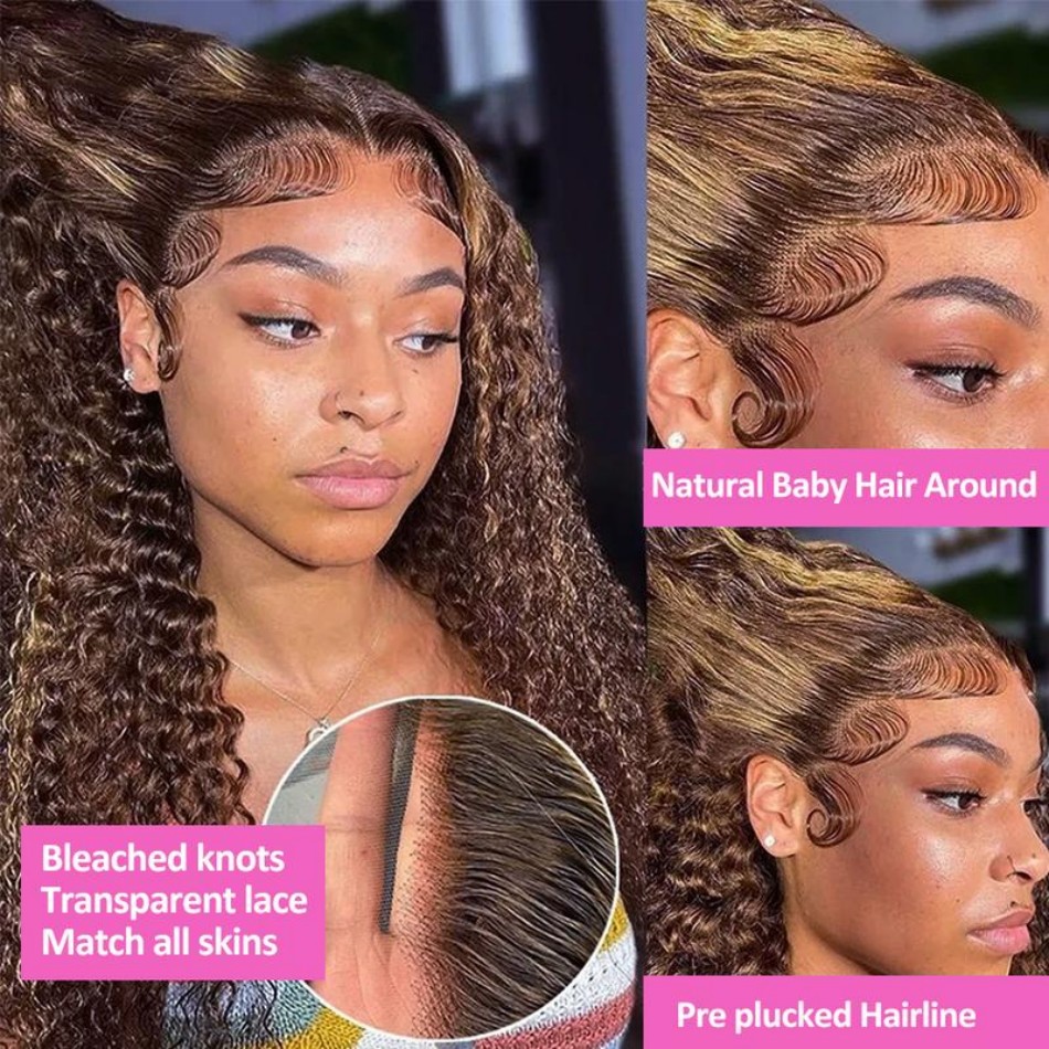 427 Highlight Ombre Wig Human  - Lace Front Wig reseña y precio