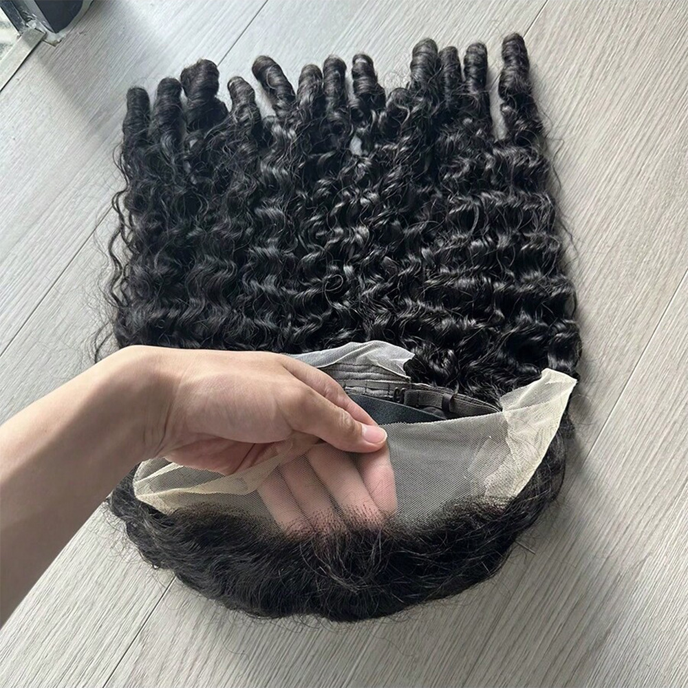 Burmese Curly Wigs Human Hair  - Lace Front Wig reseña y precio