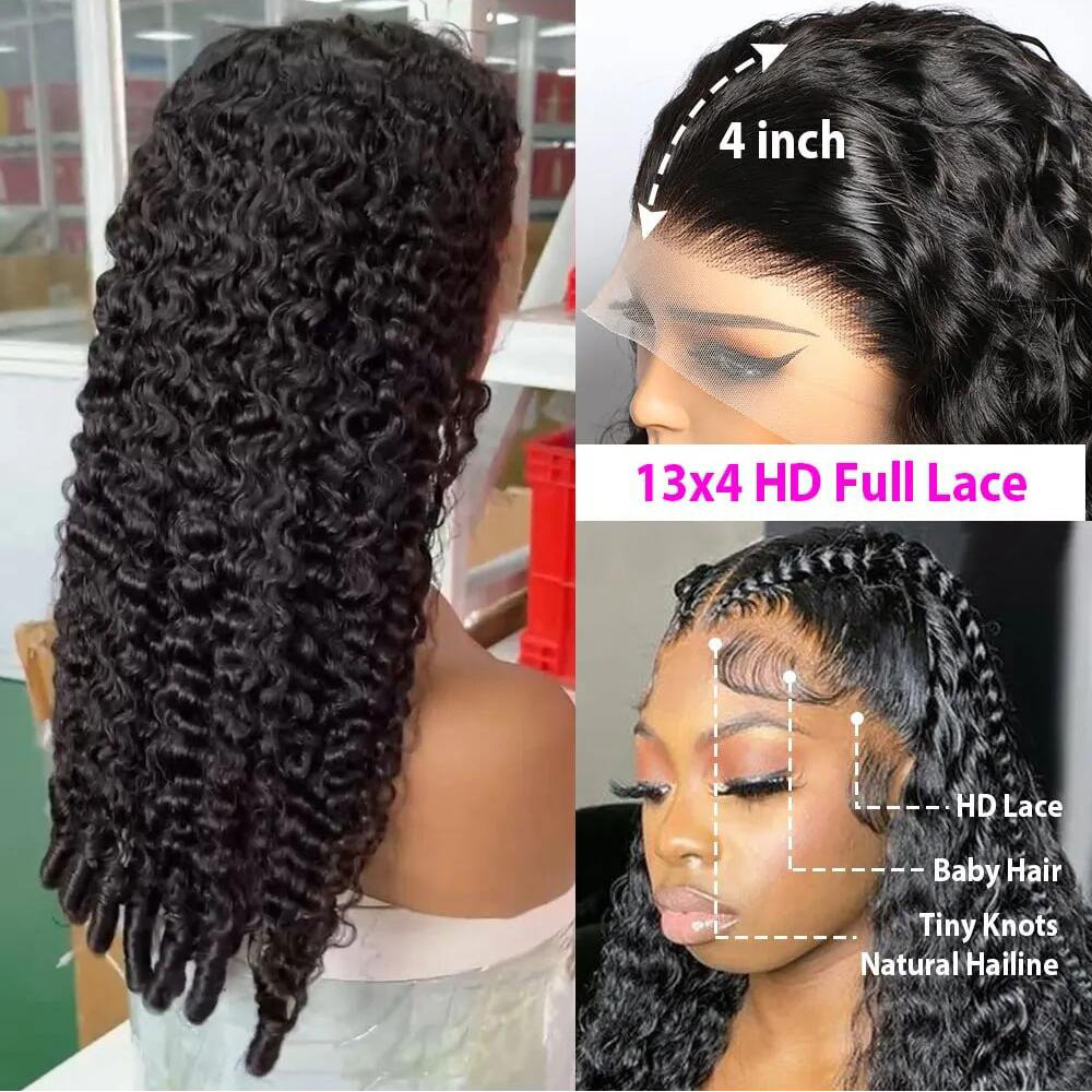 Burmese Curly Wigs Human Hair  - Lace Front Wig reseña y precio