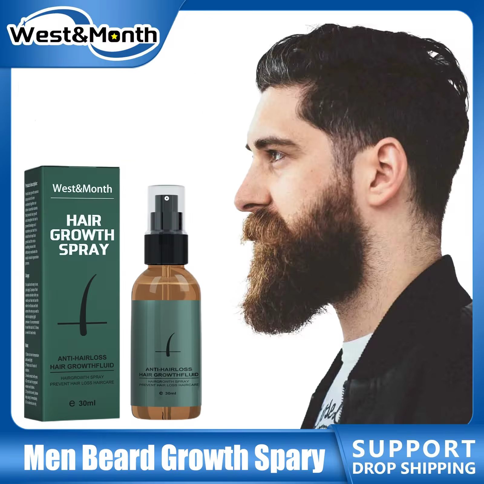 Natural Men Beard Growth Rolle - Hair Care Essence Oil Spray reseña y precio