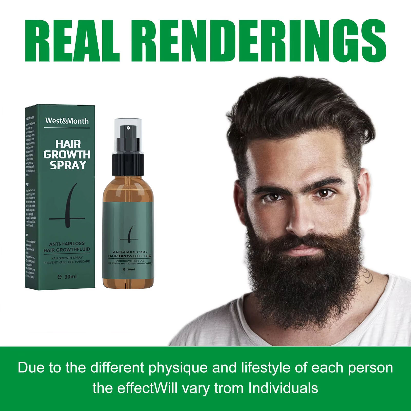 Natural Men Beard Growth Rolle - Hair Care Essence Oil Spray reseña y precio