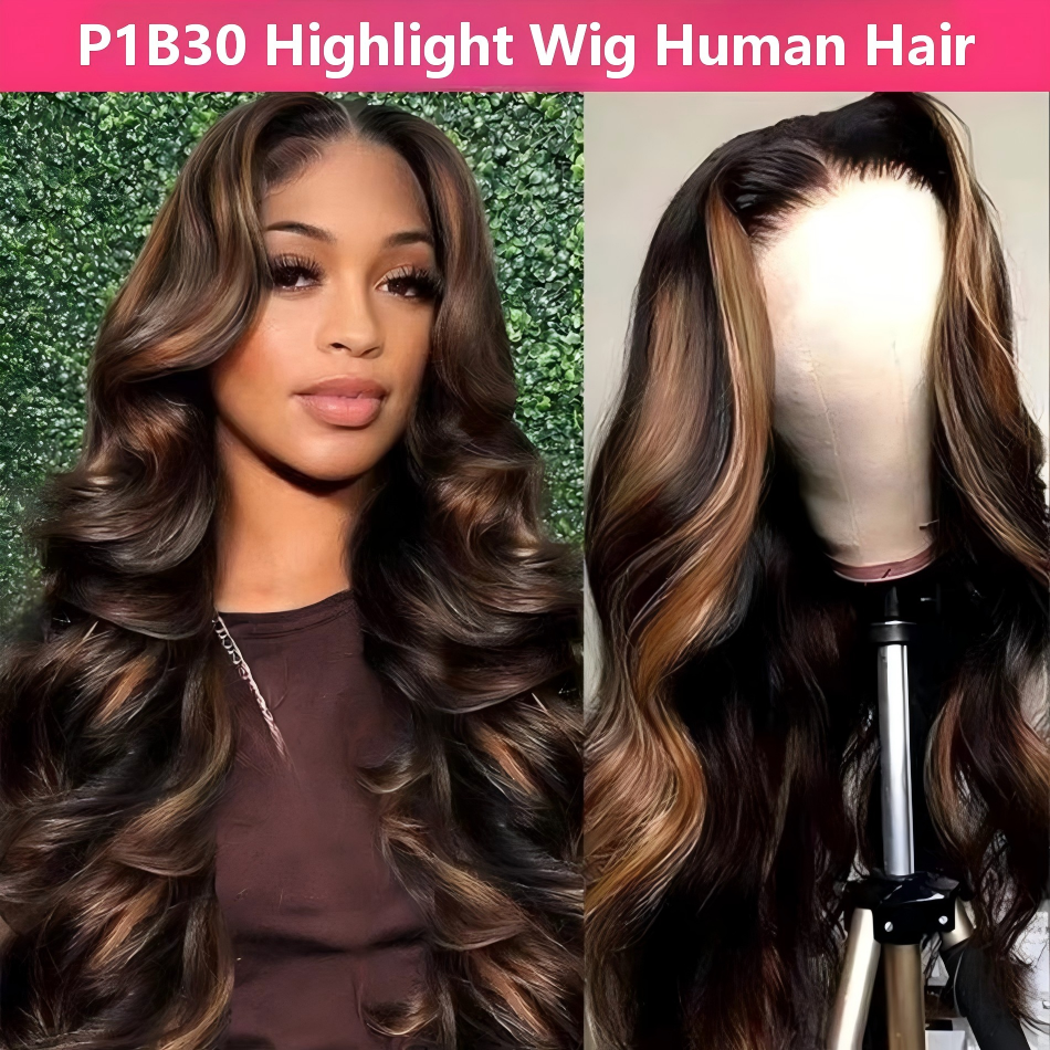 P1B30 Highlight Ombre Body Wav - Lace Front Wig reseña y precio