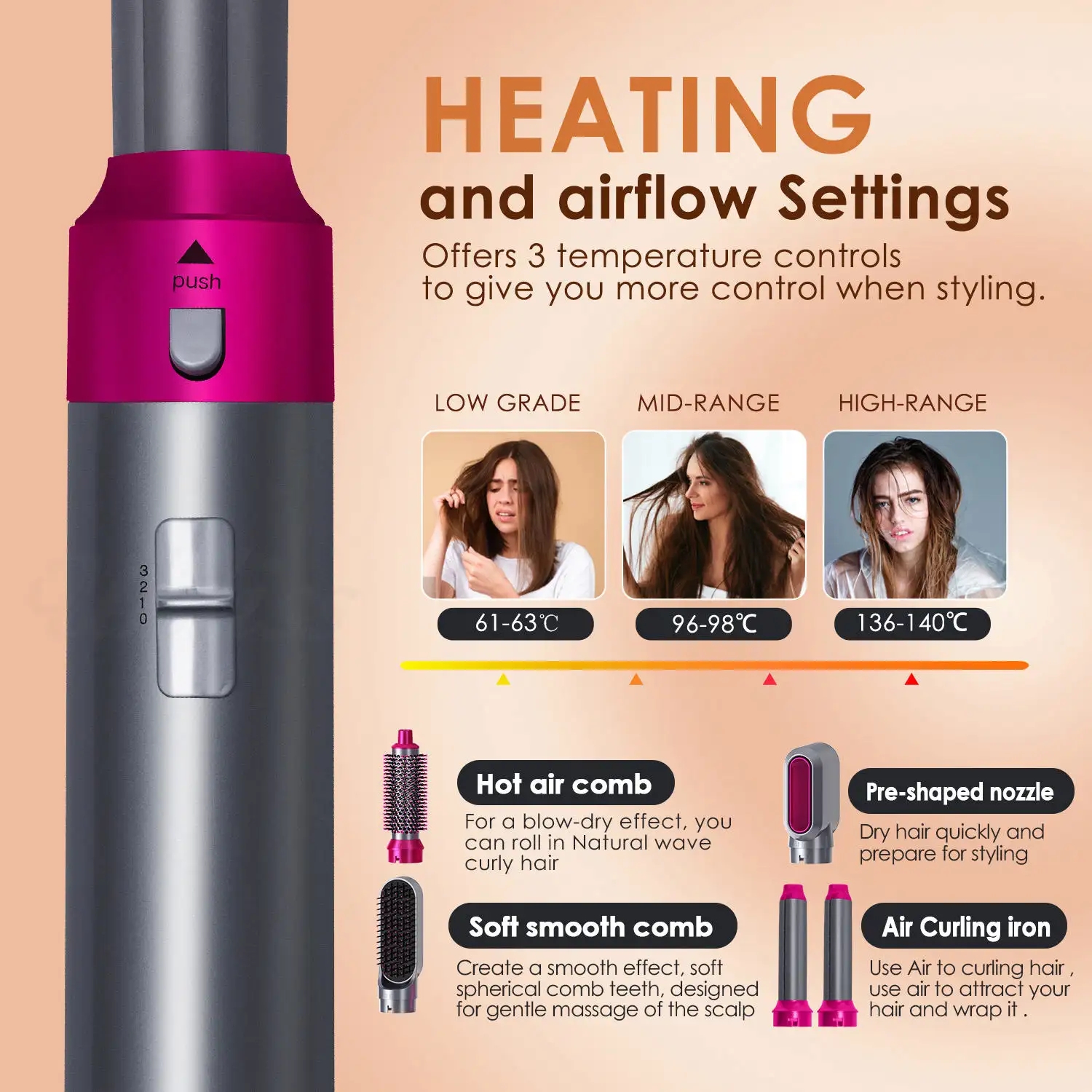 Hair Dryer 5-In-1 Electric Hai - Hair Care Japanese reseña y precio