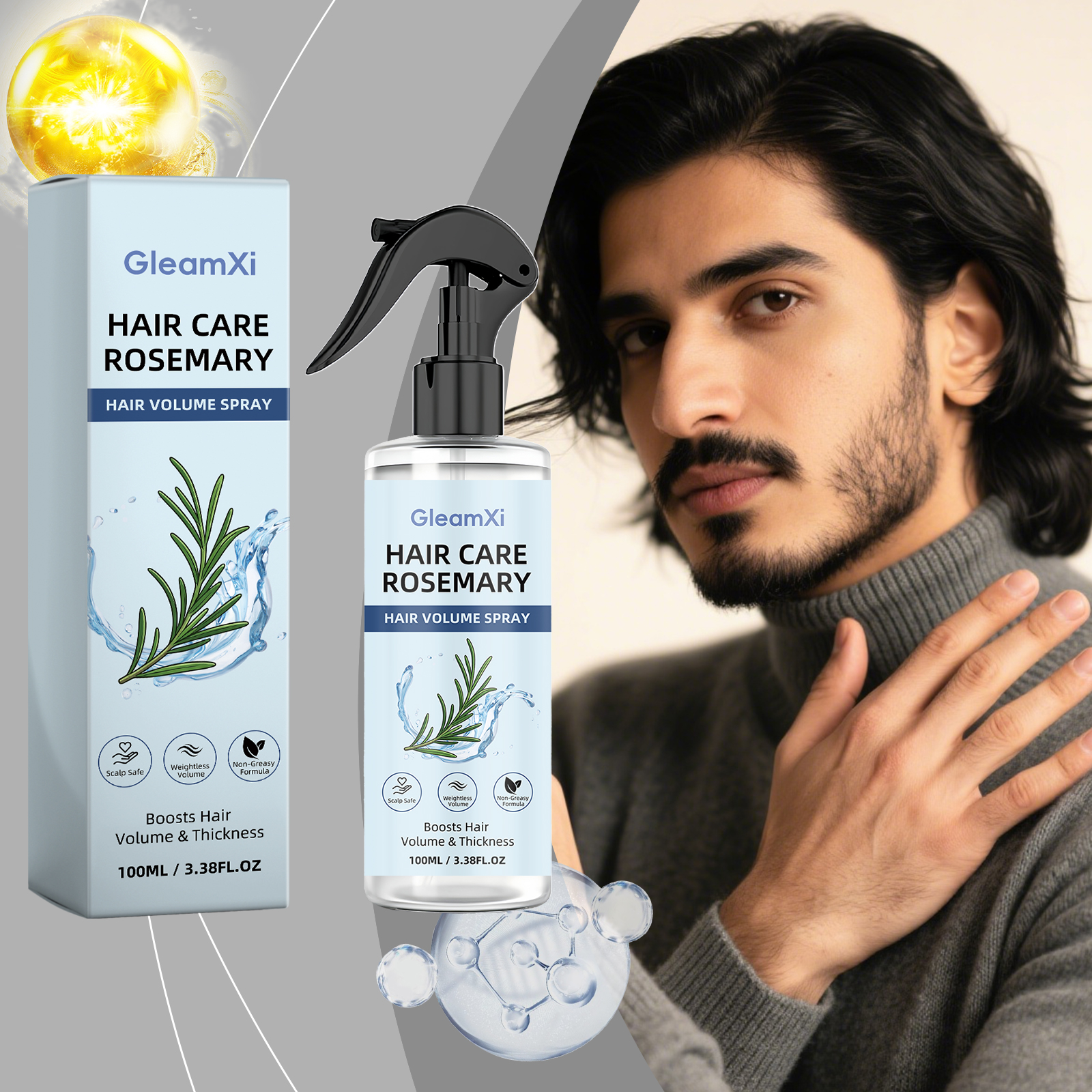 Rosemary Fluffy Hair Spray: Co - Hair Care Essence Oil Spray reseña y precio