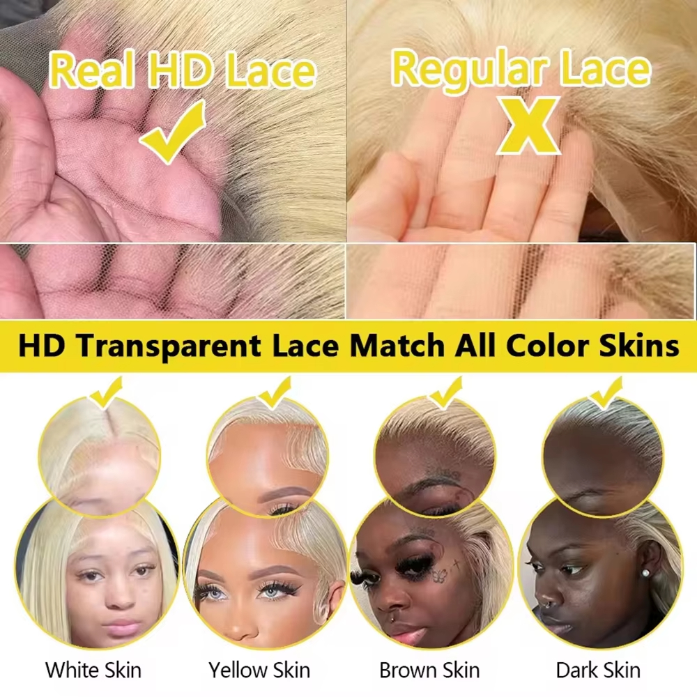 613 Blonde Human Hair Wig HD L - Lace Front Wig reseña y precio