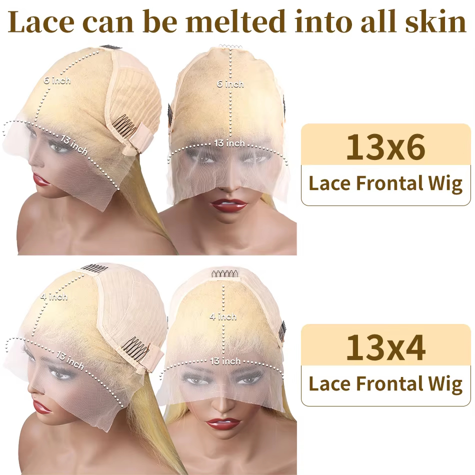 613 Blonde Human Hair Wig HD L - Lace Front Wig reseña y precio