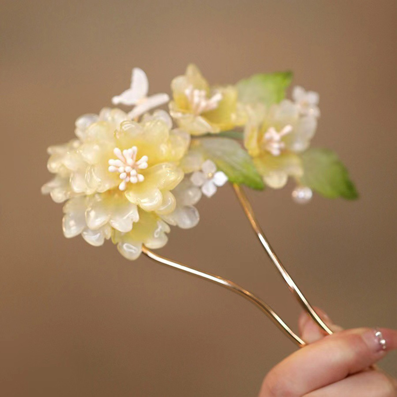Flower U-shaped Hairpin Chines - Hair Care Japanese reseña y precio