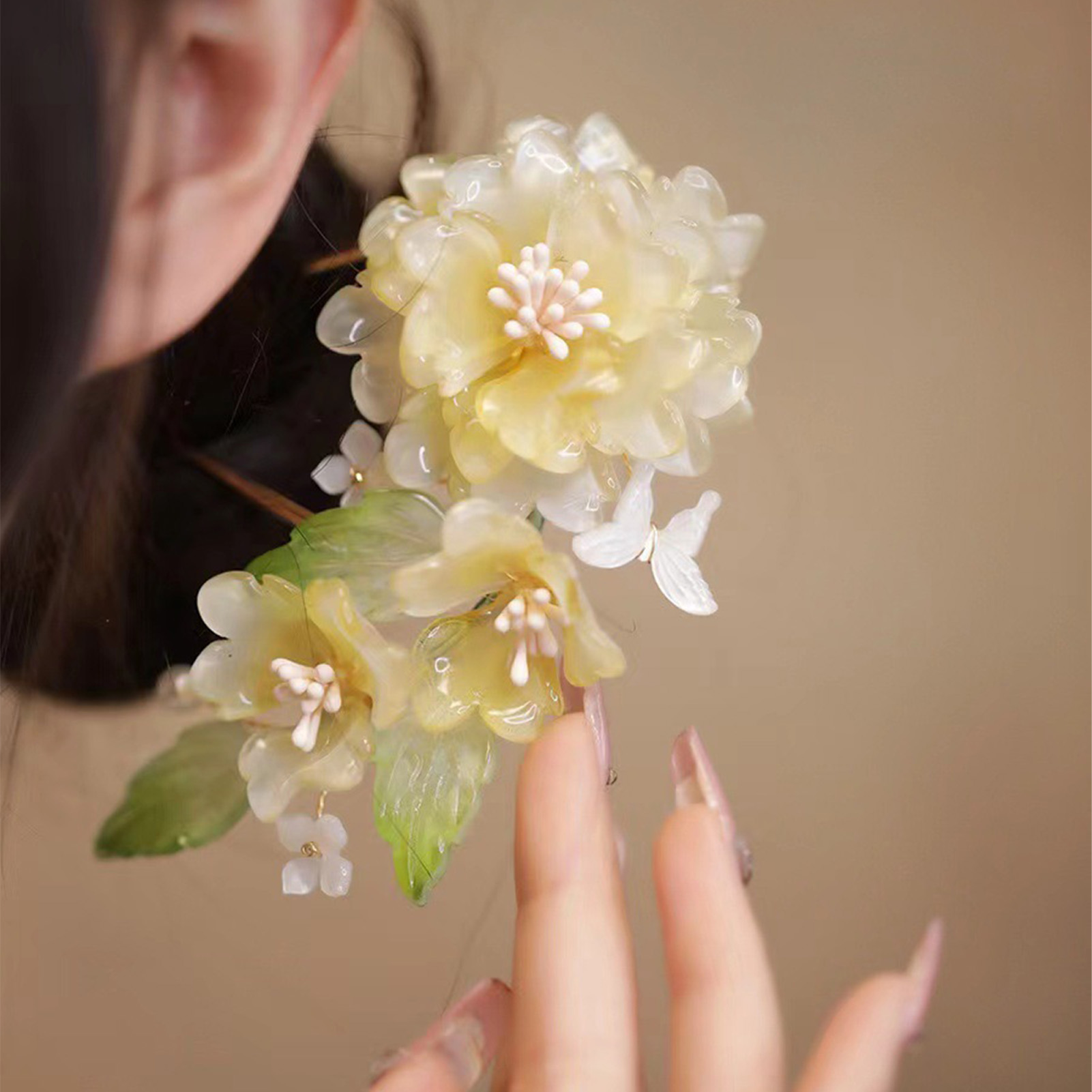 Flower U-shaped Hairpin Chines - Hair Care Japanese reseña y precio
