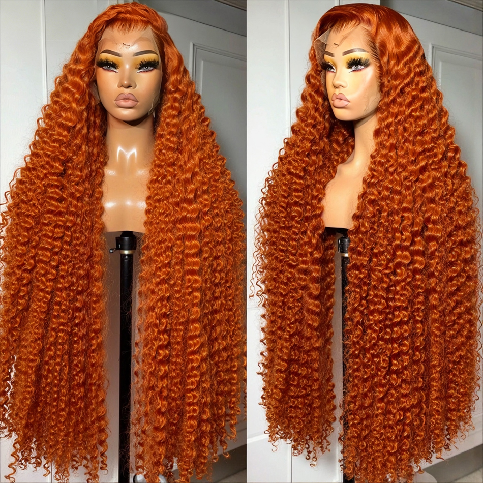 13x6 Ginger Orange Deep Wave L - Lace Front Wig reseña y precio