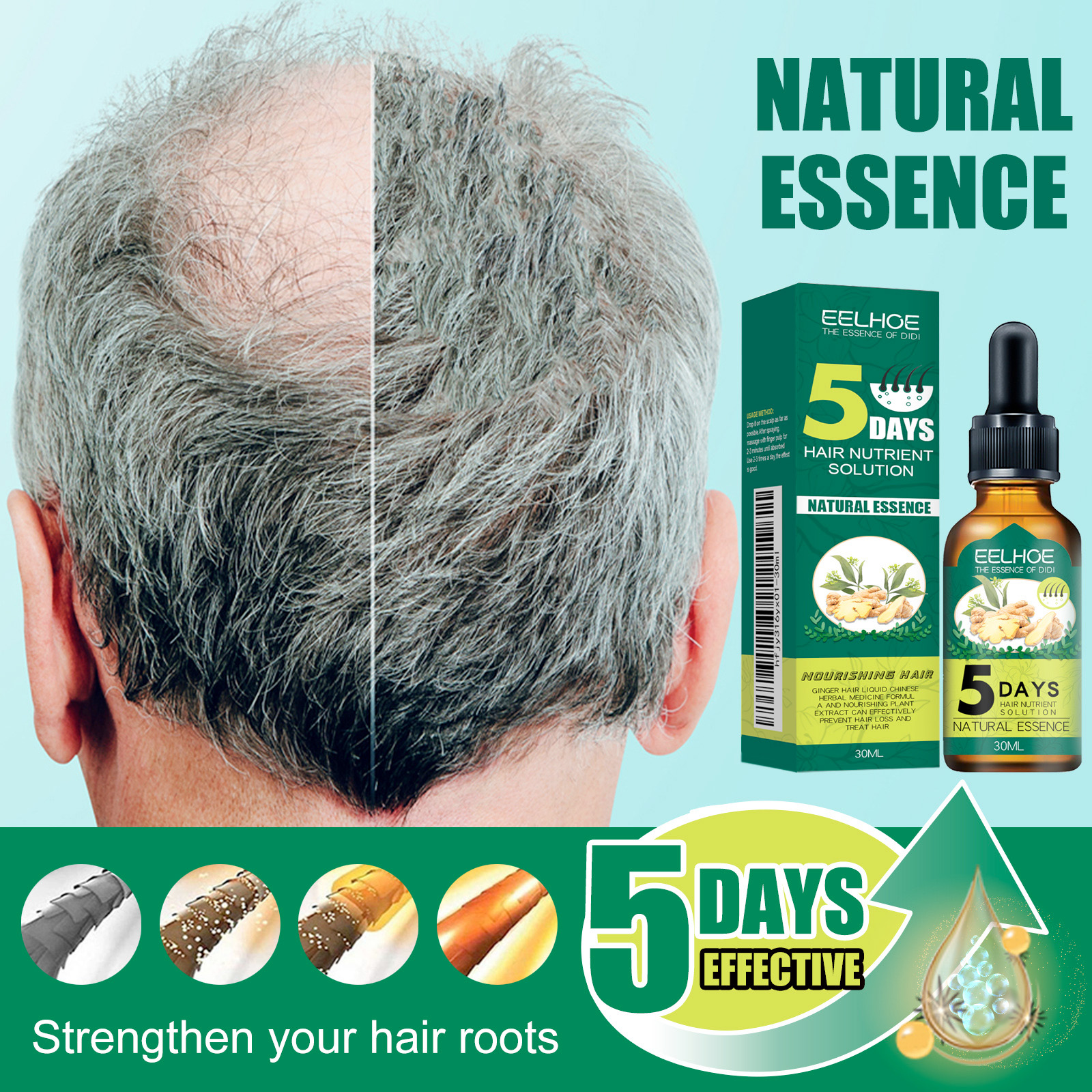 5Days Ginger Scalp Serum Dropp - Hair Care Essence Oil Spray reseña y precio