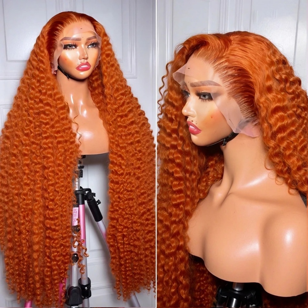 200% Density Ginger Orange Dee - Lace Front Wig reseña y precio
