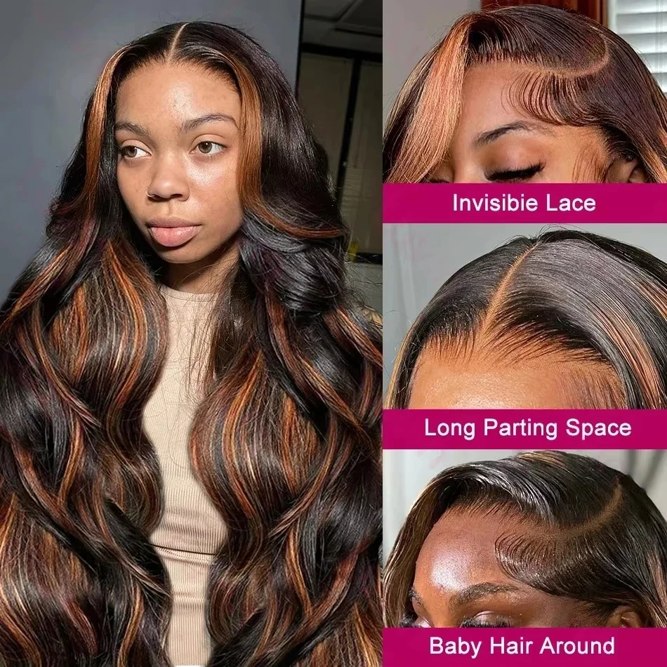 Ombre Highlight P1B/30 Body Wa - Lace Front Wig reseña y precio