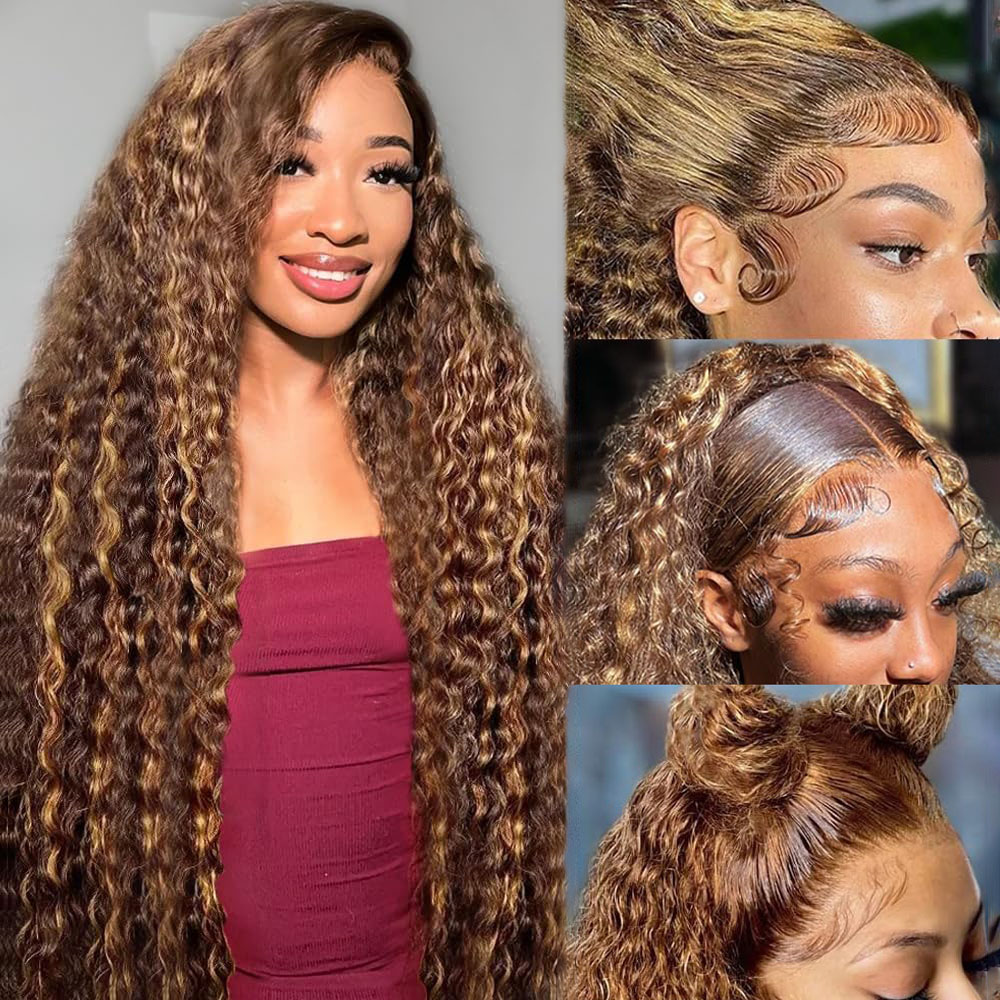 36 Inch Deep Wave P4/27 Highli - Lace Front Wig reseña y precio