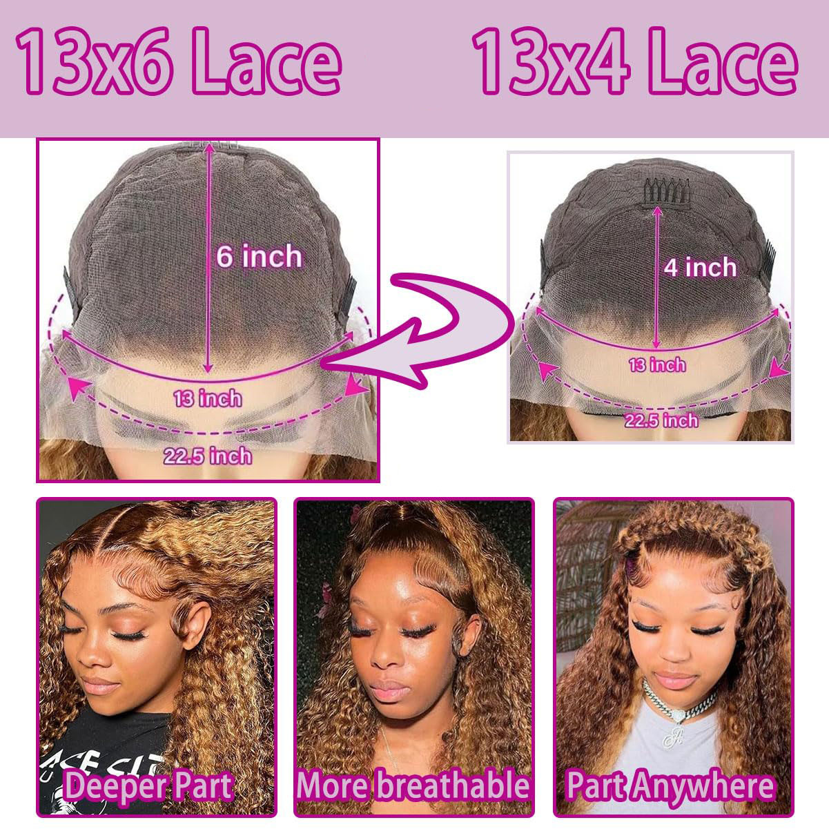36 Inch Deep Wave P4/27 Highli - Lace Front Wig reseña y precio