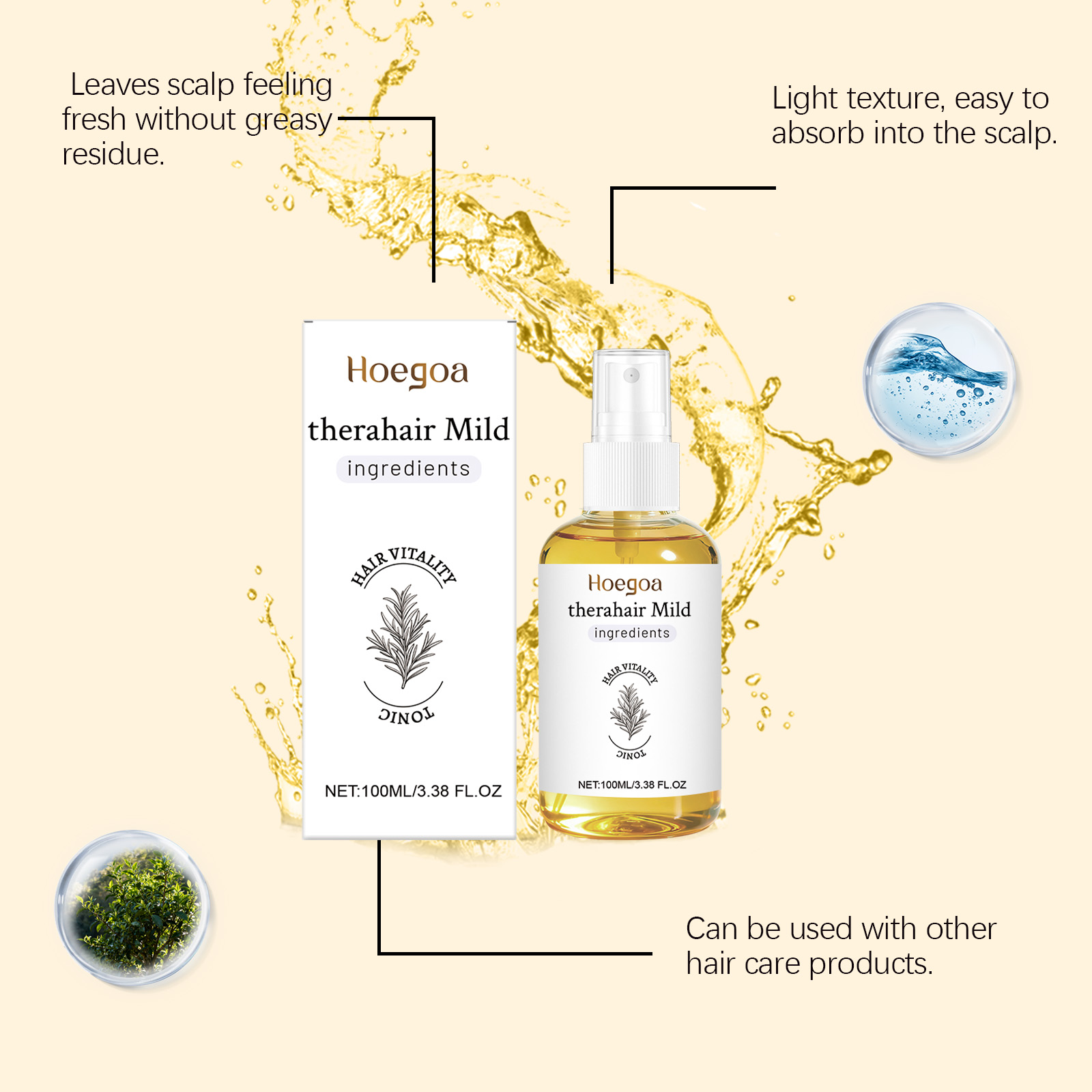 HOEGOA 100ml Hair Vitality Ton - Hair Care Tonic reseña y precio
