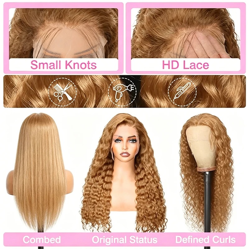 34 38Inch Honey Blonde Wig Hum - Lace Front Wig reseña y precio