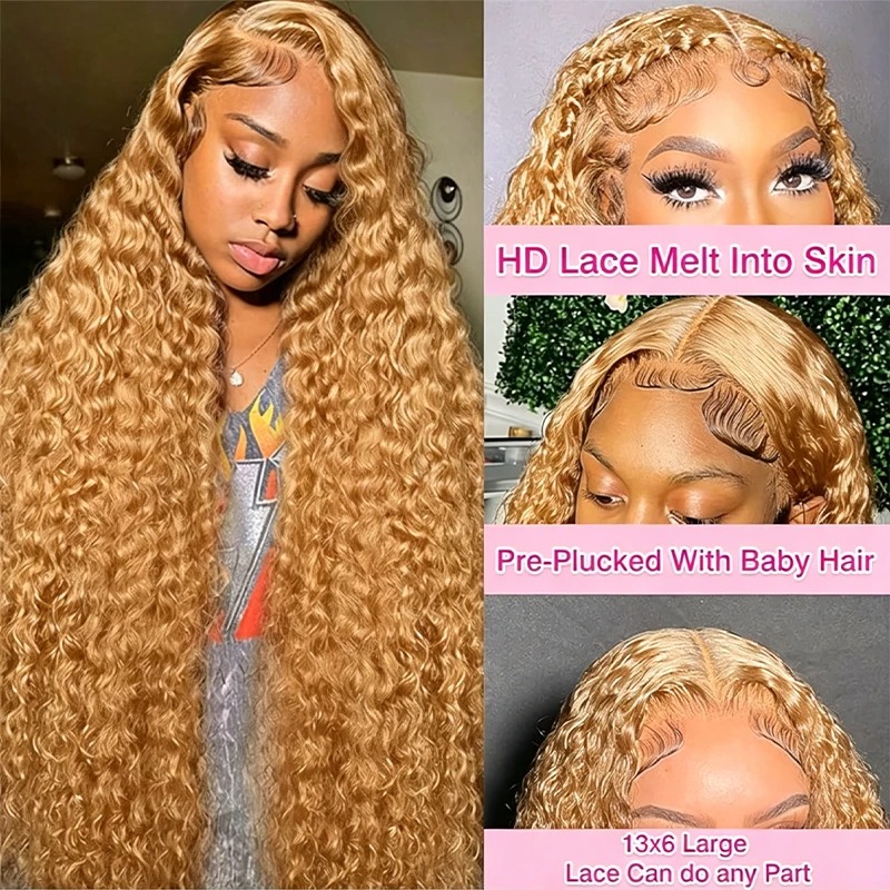 34 38Inch Honey Blonde Wig Hum - Lace Front Wig reseña y precio
