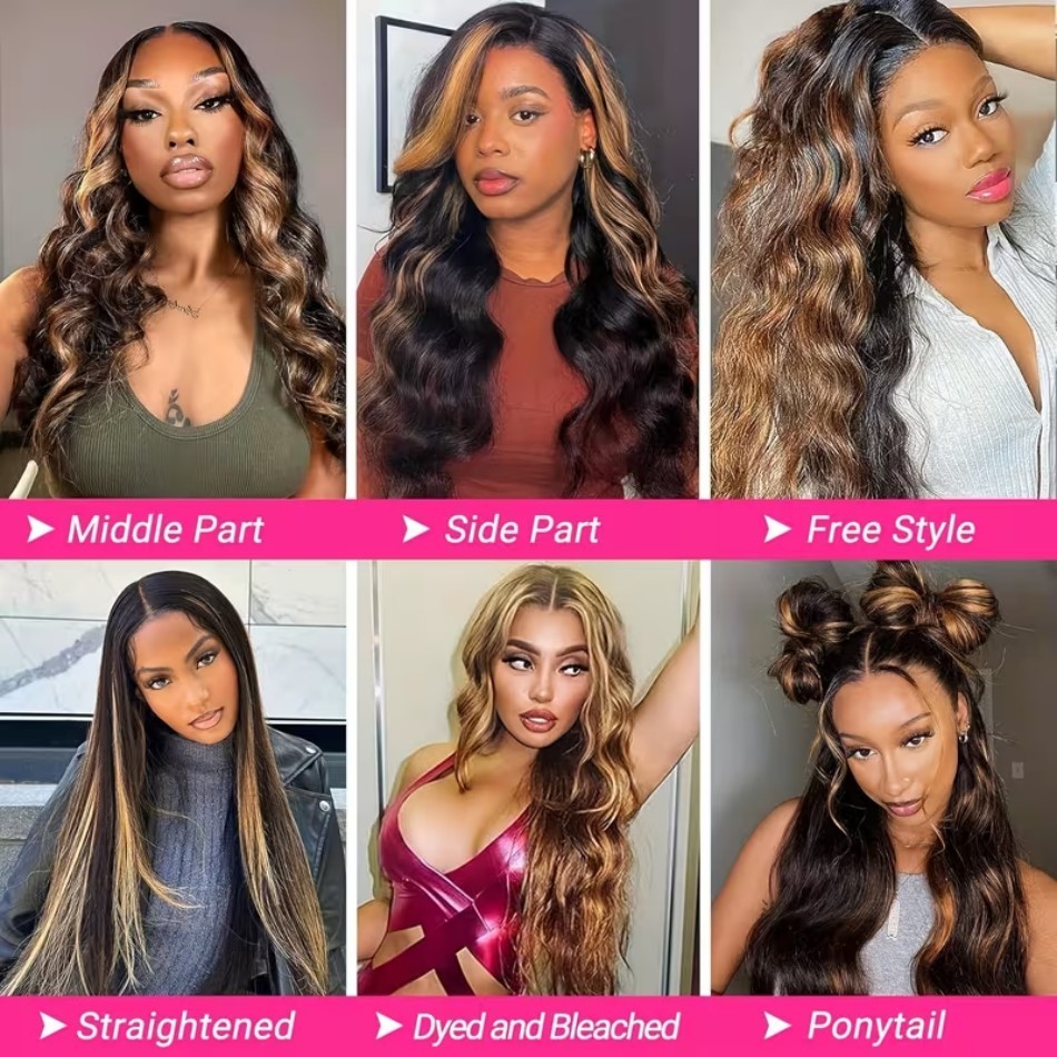 Body Wave Lace Front Wig Highl - Lace Front Wig reseña y precio