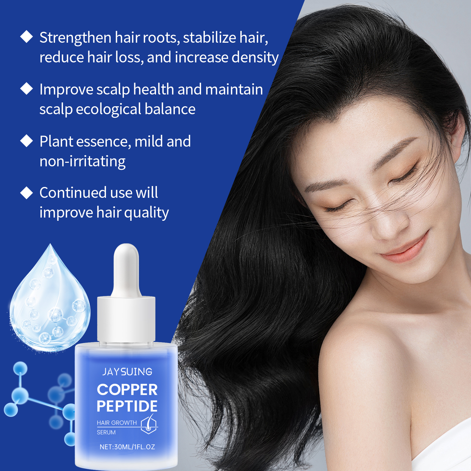 Copper Peptide Shampoo Hair Gr - Hair Care Essence Oil Spray reseña y precio
