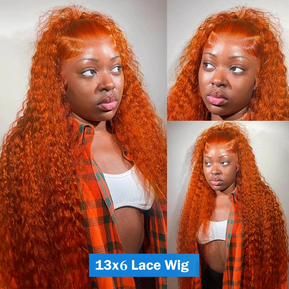 30Inch Orange Ginger Water Wav - Lace Front Wig reseña y precio