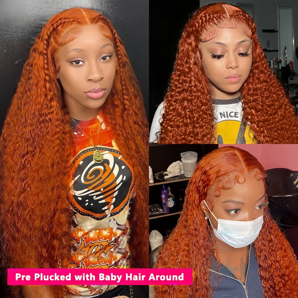30Inch Orange Ginger Water Wav - Lace Front Wig reseña y precio