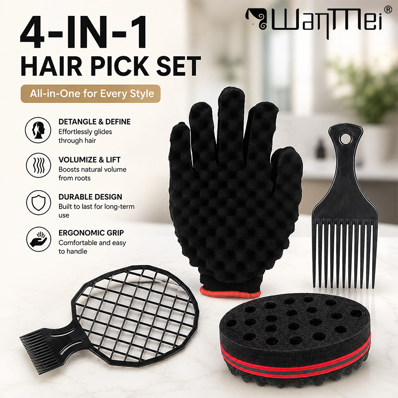 4pcs Hair Styling Set Curl Spo - Twist Sponge Coil reseña y precio