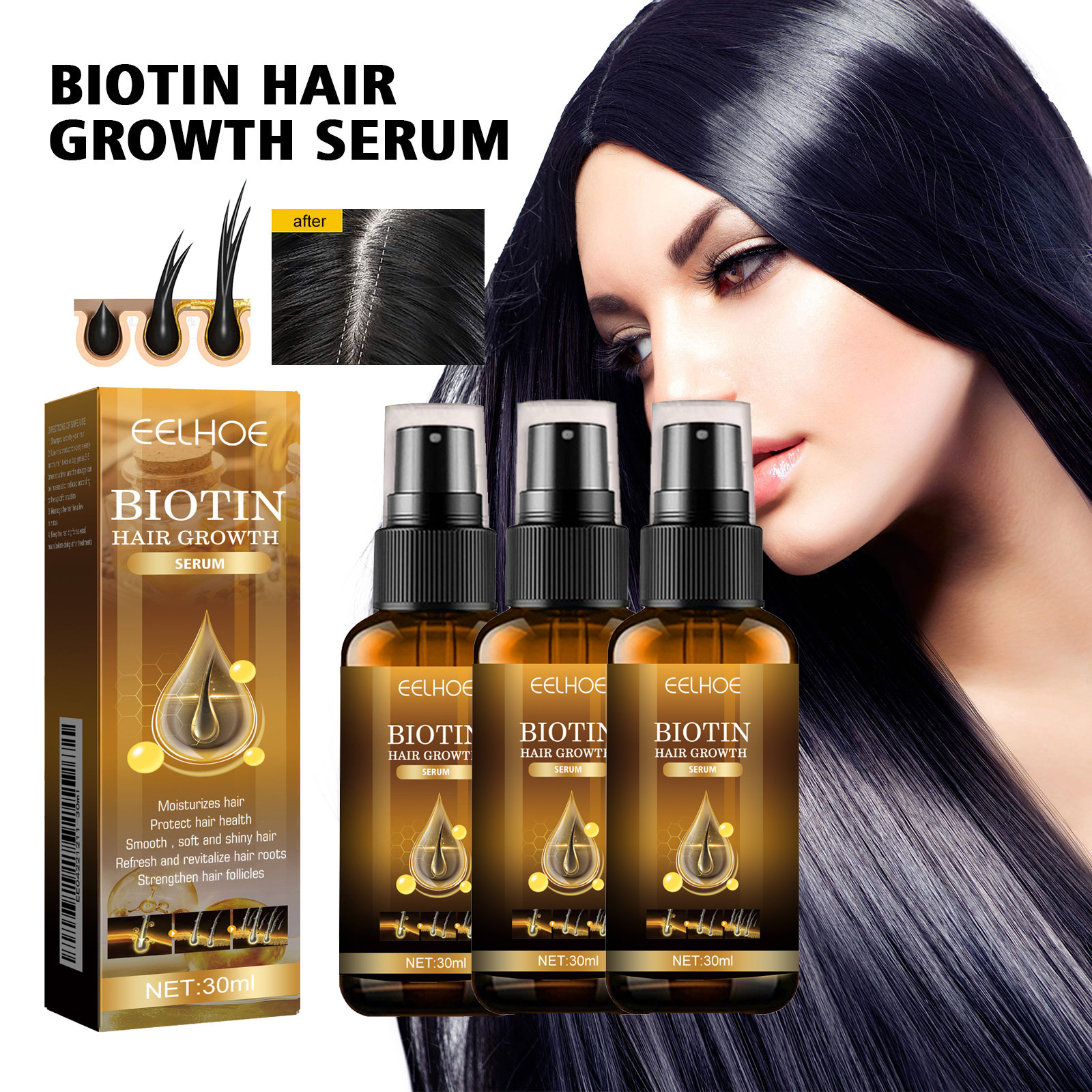 Biotin Hair Care Spray Nourish - Hair Care Essence Oil Spray reseña y precio